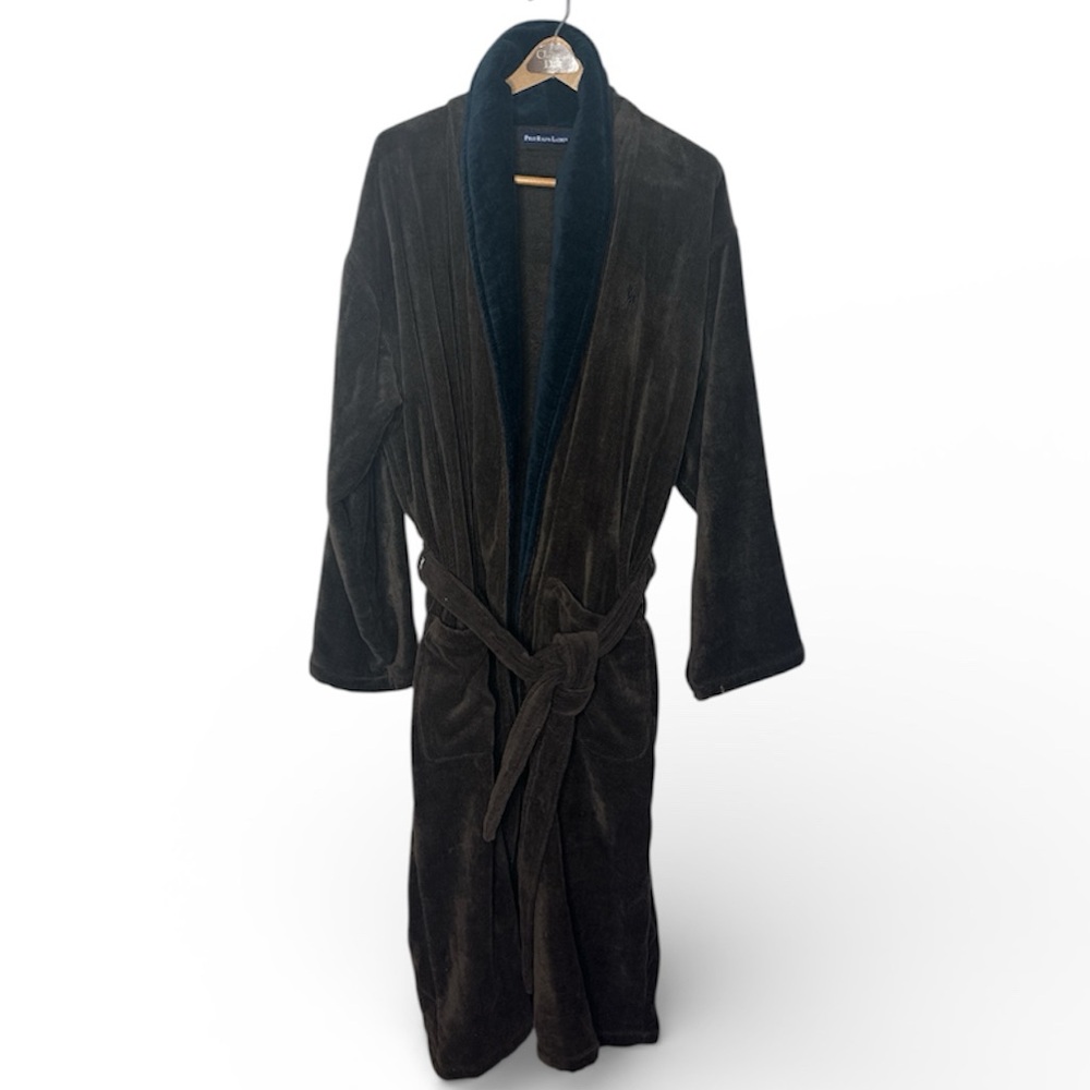 Polo by Ralph‎ Lauren Dark Brown Black Robe